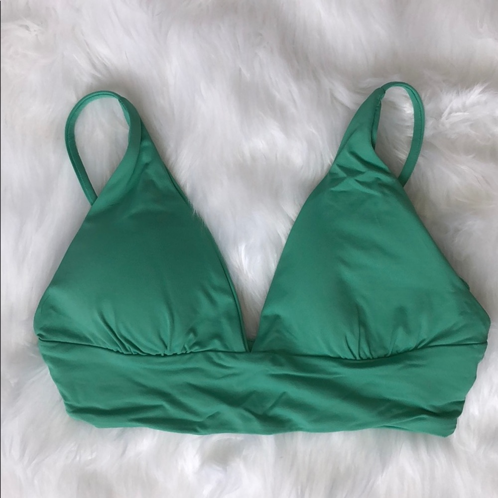 L Space Green Bikini Top, S